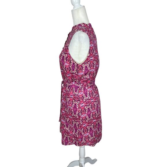 Cynthia Rowley 100% Linen Geometric Print Dress Size 8 Classic Casual Timeless - Picture 5 of 13